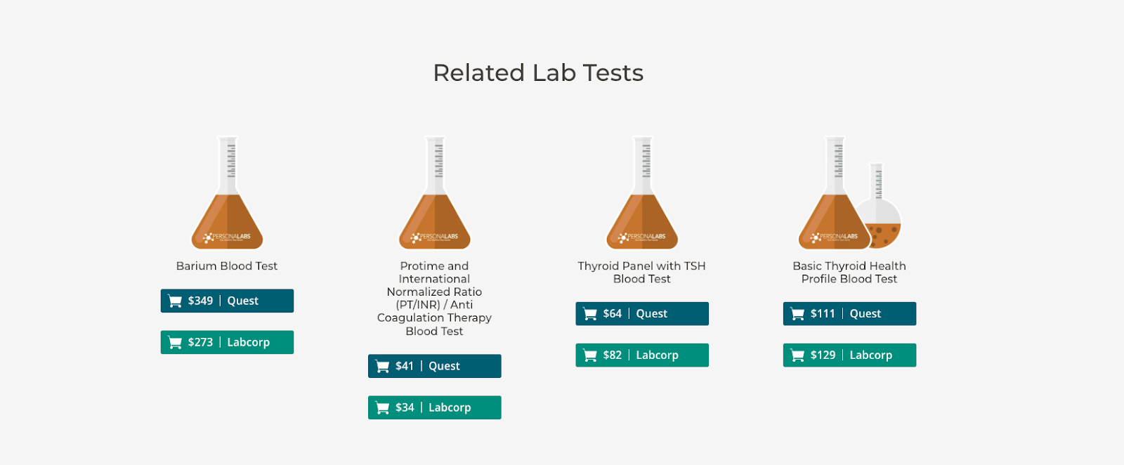 Product lineup with comparisons. 