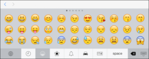 emojis keyboard on iOS