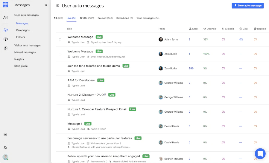 Intercom - customer relationship management tool