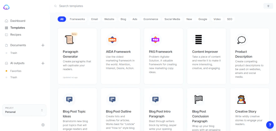 Jasper - AI writing assistant