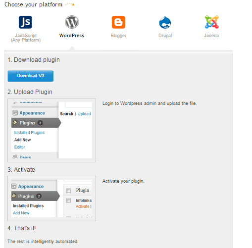 How to install Infolinks to your WordPress b