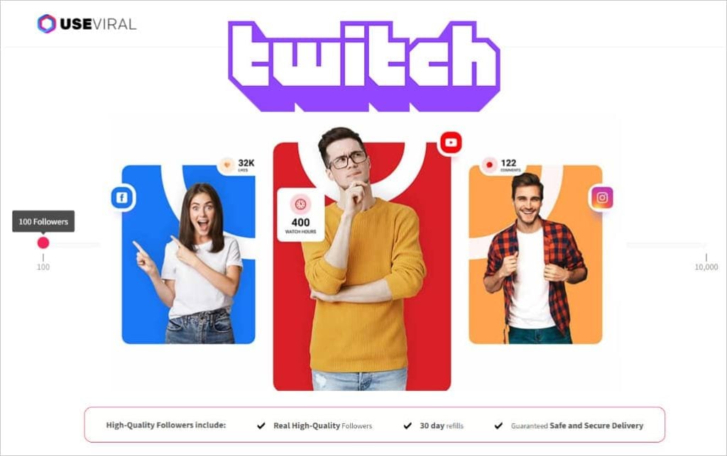 Buy Twitch Viewers from UseViral.com